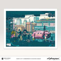 Cyberpunk 2077 Litografia Night City 45 x 60 cm