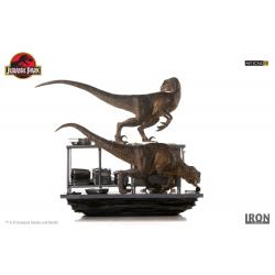 Parque Jurásico Diorama 1/10 Art Scale Velociraptors in the Kitchen 33 cm