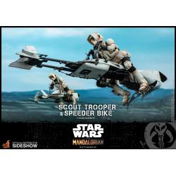  Scout Trooper and Speeder Bike Sixth Scale Figure Set by Hot Toys The Mandalorian - Television Masterpiece Series