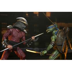 Tortugas Ninja (1990 Movie) Figura Roof Top Battle Shredder vs Leo 18 cm NECA