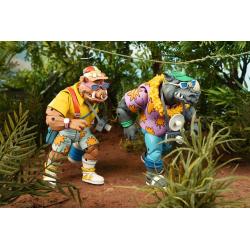 Tortugas Ninja (Cartoon 1980) Pack de 2 Figuras Vacation Bebop and Rocksteady 18 cm NECA