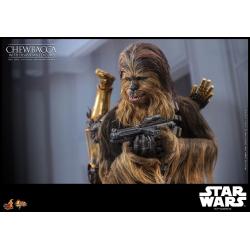 Star Wars Episode V Figura Movie Masterpiece 1/6 Chewbacca with Disassembled C-3PO 36 cm