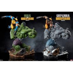 Marvel Estatua Grey Hulk vs Lobezno 58 cm SIDESHOW