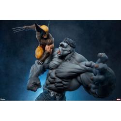 Marvel Estatua Grey Hulk vs Lobezno 58 cm SIDESHOW