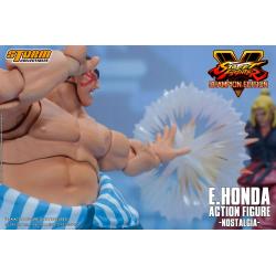 Street Fighter V Champion Edition Action Figure 1/12 E. Honda Nostalgia Costume 18 cm