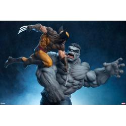 Marvel Estatua Grey Hulk vs Lobezno 58 cm SIDESHOW