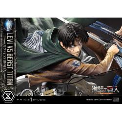 Attack on Titan Estatua Ultimate Premium Masterline Series 1/4 Levi Versus Beast Titan 73 cm Prime 1 Studio 