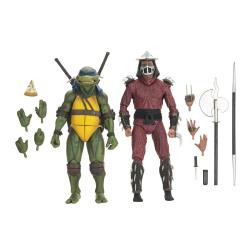 Tortugas Ninja (1990 Movie) Figura Roof Top Battle Shredder vs Leo 18 cm NECA