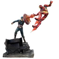 Captain America Civil War Premium Motion Statue Captain America vs Iron Man 43 cm