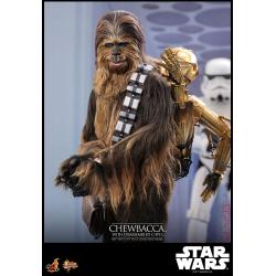 Star Wars Episode V Figura Movie Masterpiece 1/6 Chewbacca with Disassembled C-3PO 36 cm