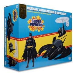 DC Direct Figuras Super Powers Paquete de 3 Batman (Black Suit), The Whirly & The Batwing (Black) (Gold Label) (SDCC) 13 cm McFarlane Toys