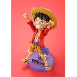 One Piece Figura World Collactable Figures x S.H. Figuarts Monkey D. Luffey 8 cm TAMASHII NATIONS