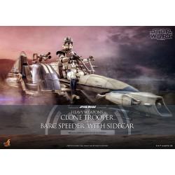 Heavy Weapons Clone Trooper and BARC Speeder with Sidecar Sixth Scale Figure Set by Hot Toys Television Masterpiece Series - Star Wars: The Clone Wars