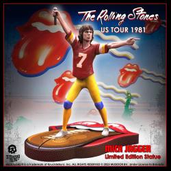 Rolling Stones Estatua Rock Iconz Mick Jagger US Tour 1981 (Burgundy Jersey) 22 cm Knucklebonz