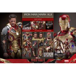 Iron Man 3 Figura Movie Masterpiece Diecast 1/6 Iron Man Mark XLII (2.0) Deluxe 32 cm HOT TOYS