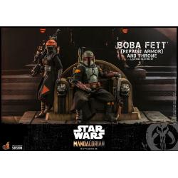 *** SUPER PRECIO *** Special Edition  Star Wars: The Mandalorian Figura 1/6 Boba Fett Repaint Armor y Trono 30 cm HOT TOYS