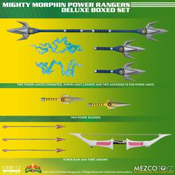 Mighty Morphin Power Rangers Figuras 1/12  Deluxe Steel Box Set 16 - 17 cm MEZCO