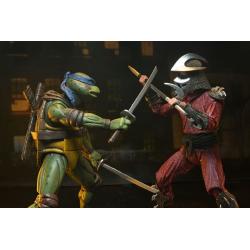 Tortugas Ninja (1990 Movie) Figura Roof Top Battle Shredder vs Leo 18 cm NECA