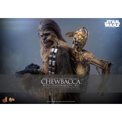 Star Wars Episode V Figura Movie Masterpiece 1/6 Chewbacca with Disassembled C-3PO 36 cm