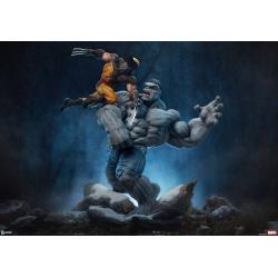 Marvel Estatua Grey Hulk vs Lobezno 58 cm SIDESHOW