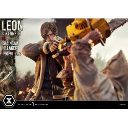 Resident Evil 4 Estatua Ultimate Premium Masterline Series 1/4 Leon S. Kennedy vs. Chainsaw Villager 76 cm Prime 1 Studio