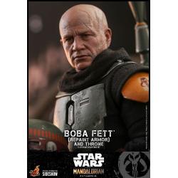 Boba Fett (Repaint Armor - Special Edition) and Throne Sixth Scale Figure Set by Hot Toys The Mandalorian - Television Masterpiece Series
