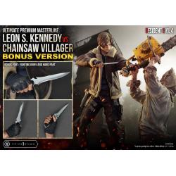 Resident Evil 4 Estatua Ultimate Premium Masterline Series 1/4 Leon S. Kennedy vs. Chainsaw Villager Bonus Ver. 76 cm Prime 1 Studio