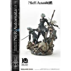 NieR Automata Statue 1/4 2B, 9S & A2 Deluxe Version 62 cm