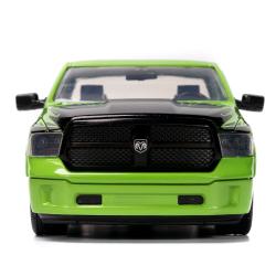 Marvel Vehículo 1/24 Hollywood Rides 2014 Ram 1500 con Hulk Figura Jada Toys