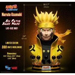 Naruto Shippuden Estatua Busto 1/1 Naruto Six Paths Sage Mode 61 cm Toynami