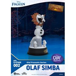 Frozen: El reino del hielo Estatua PVC Mini Diorama Stage Olaf Presents Olaf Simba 12 cm Beast Kingdom Toys 