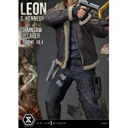 Resident Evil 4 Estatua Ultimate Premium Masterline Series 1/4 Leon S. Kennedy vs. Chainsaw Villager 76 cm Prime 1 Studio