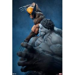 Marvel Estatua Grey Hulk vs Lobezno 58 cm SIDESHOW