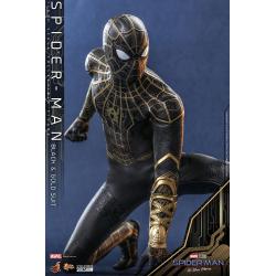  Spider-Man (Black & Gold Suit)  Sixth Scale Figure by Hot Toys Movie Masterpiece Series – Spider-Man: No Way Home
