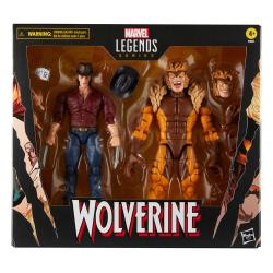 Lobezno 50th Anniversary Marvel Legends Pack de 2 Figuras Marvel\'s Logan y Dientes de Sable 15 cm hasbro