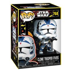 Star Wars : Clone Wars POP! Movie Vinyl Figura Clone Trooper Fives (Retro) 9 cm FUNKO