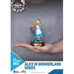 Alicia en el País de las Maravillas Estatua PVC Mini Diorama Stage Glasses Alice 10 cm Beast Kingdom Toys