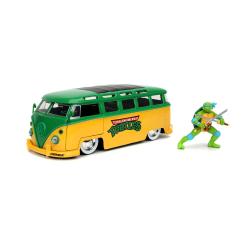 Teenage Mutant Ninja Turtles Vehículo 1/24 Hollywood Rides 1962 VW Bus con Leonardo Figura