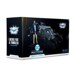 DC Multiverse Vehículo Tumbler with Lucuis Fox (The Dark Knight) (Gold Label) McFarlane Toys 