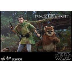 Princess Leia & Wicket Sixth Scale Figure Set by Hot Toys Star Wars Episode VI: Return of the Jedi - Movie Masterpiece Series