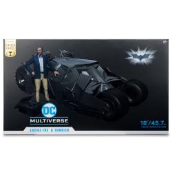 DC Multiverse Vehículo Tumbler with Lucuis Fox (The Dark Knight) (Gold Label) McFarlane Toys 