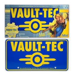 Placa Metálica VAULT-TEC REPLICA MATRICULA 30X15 CM FALLOUT DOCTOR COLLECTOR