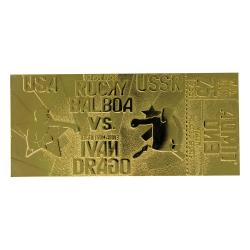 Rocky IV Réplica East vs. West Fight Ticket (dorado)