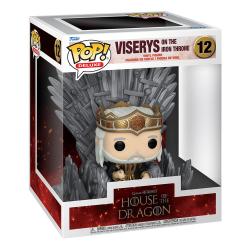 La casa del dragón POP! Deluxe Vinyl Figura Viserys en el trono (9 cm) Juego de Tronos FUNKO