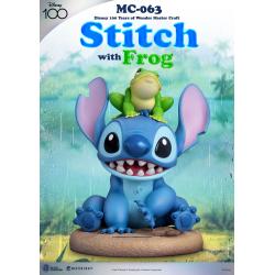 Disney 100th Estatua Master Craft Stitch with Frog 34 cm Beast Kingdom Toys 