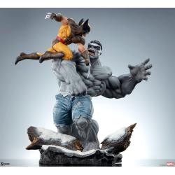 Marvel Estatua Grey Hulk vs Lobezno 58 cm SIDESHOW