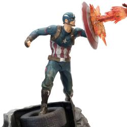 Captain America Civil War Premium Motion Statue Captain America vs Iron Man 43 cm