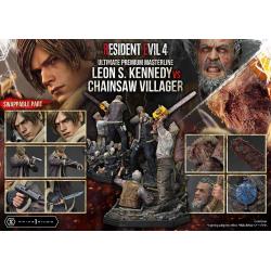 Resident Evil 4 Estatua Ultimate Premium Masterline Series 1/4 Leon S. Kennedy vs. Chainsaw Villager Bonus Ver. 76 cm Prime 1 Studio