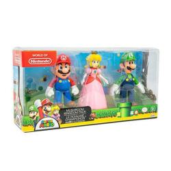 World of Nintendo Pack de 3 Figuras Mushroom Kingdom 10 cm Super Mario Jakks Pacific