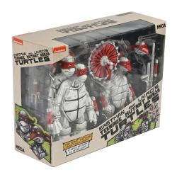 LAS PRIMERAS TORTUGAS VERSIÓN EN BLANCO Y NEGRO PACK 2 FIGURAS DE ACCIÓN A ESCALA 18 CM TORTUGAS NINJA  MIRAGE COMICS